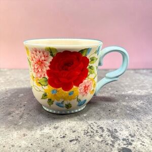 NWT PIONEER WOMAN FLORAL STONEWARE COFFEE MUG